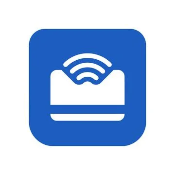 NFC enabled wallet icon in flat style isolated on white background symbol f.. Stock Illustration
