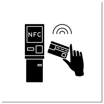 NFC glyph icon Stock Illustration