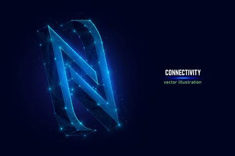 NFC low poly vector illustration Stock Illustration
