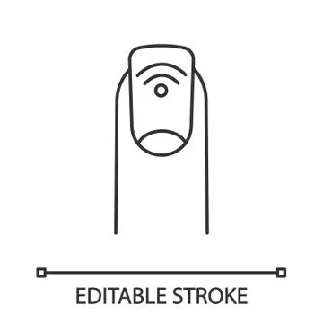 NFC manicure linear icon Stock Illustration
