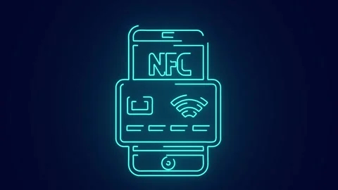 NFC mobile E- banking digital payments smart economy animation Stock Footage 241163457