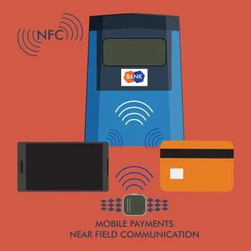Nfc mobile payments Stock Illustration
