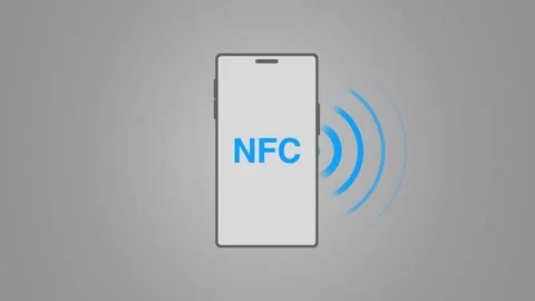 NFC payment animation. Virtual NFC payment processing on Smartphone Screen Stock Footage 316408081