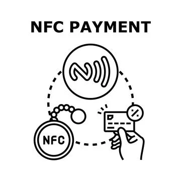 Nfc payment contactless transaction using digital technology Stock Illustration