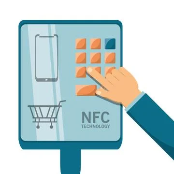 NFC payment design concept Ilustração Stock