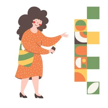 Nfc payment, flat vector illustration design. Money transfer. Stock Illustration