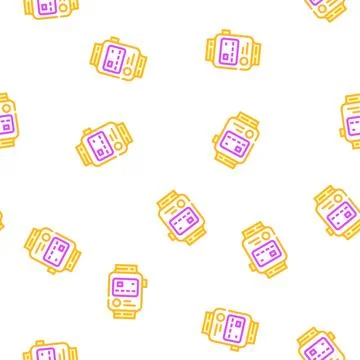 Nfc payment system in watches vector seamless pattern Stock Illustration