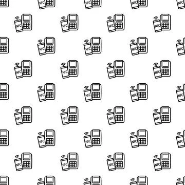 Nfc payment terminal background illustrating wireless transactions Illustrazione stock