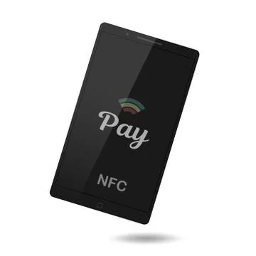 Nfc payment vector illustration. Mobile payment trough POS. Making wireless Stock Illustration