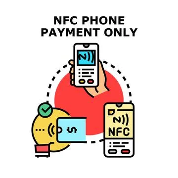 Nfc phone payment only technology concept Stock Illustration