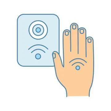 NFC reader color icon Illustrazione stock