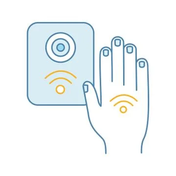 NFC reader color icon Stock Illustration
