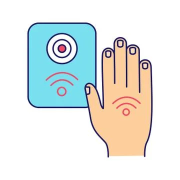 NFC reader color icon Stock Illustration