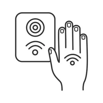 NFC reader linear icon Stock Illustration
