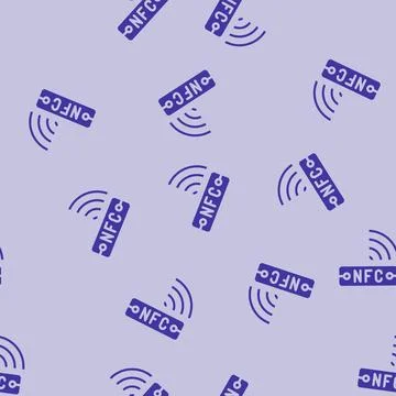 Nfc signal glyph vector seamless pattern Stock Illustration