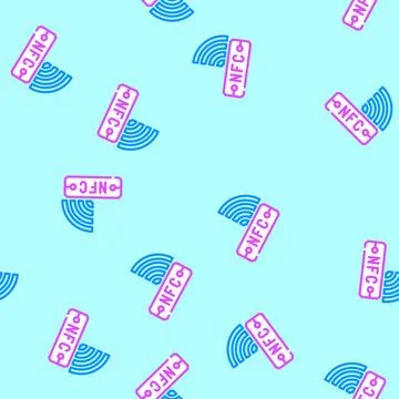 Nfc signal vector seamless pattern Stock Illustration