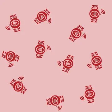 Nfc smartwatch technology glyph vector seamless pattern Stock Illustration