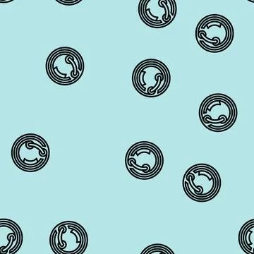 Nfc tag line vector seamless pattern Illustrazione stock