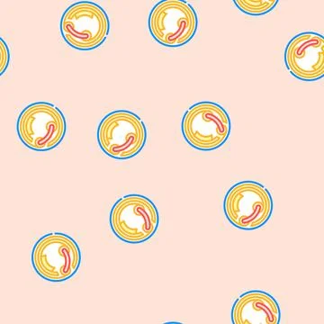 Nfc tag vector seamless pattern Illustrazione stock