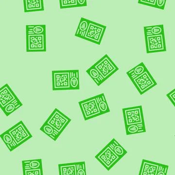 Nfc tap to connect glyph vector seamless pattern Stock Illustration