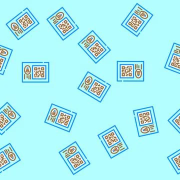 Nfc tap to connect vector seamless pattern Stock Illustration