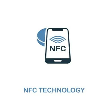 Nfc Technology icon in two colors design. Premium style from smart devices icon Stock Illustration