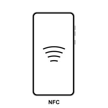 NFC technology vector icon. Field Communication nfc payment concept. Flat design Ilustração Stock
