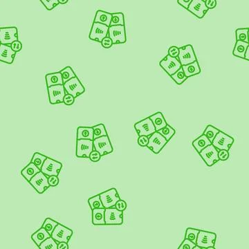 Nfc transfer technology line vector seamless pattern Stock Illustration