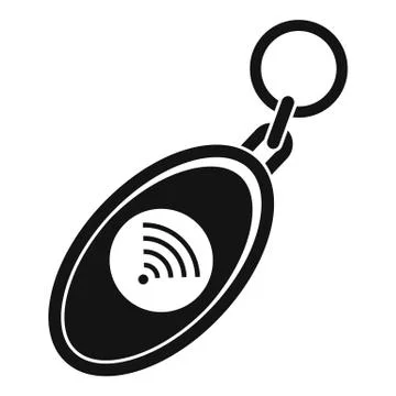 Nfc trinket icon, simple style Stock Illustration