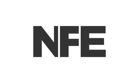 NFE logo design template with strong and modern bold text. Initial based ve.. Stock Illustration
