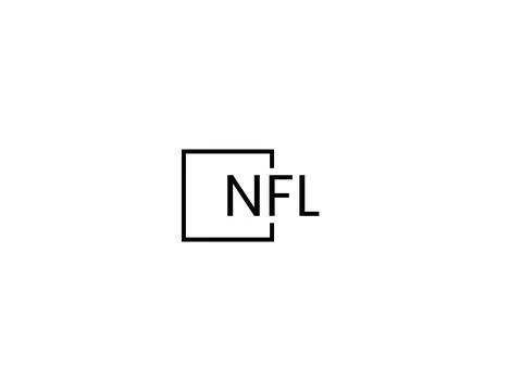 NFL letter initial logo design vector illustration Stock Illustration
