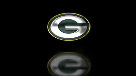 NFL Logo Reflection Green Bay Packers Stock Footage 256756482