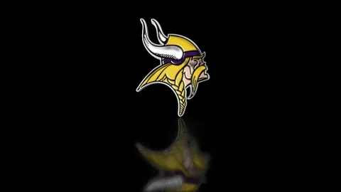 NFL Logo Reflection Minnesota Vikings Stock Footage 256756521