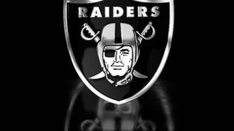 NFL Logo Reflection Oakland Raiders Stock Footage 256756557