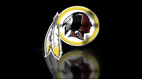 NFL Logo Reflection washington-redskins Stock Footage 256756606