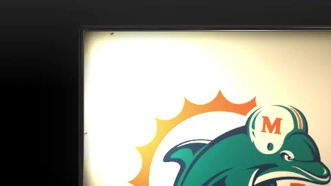 NFL miami-dolphins Light Box Stock Footage 248595995