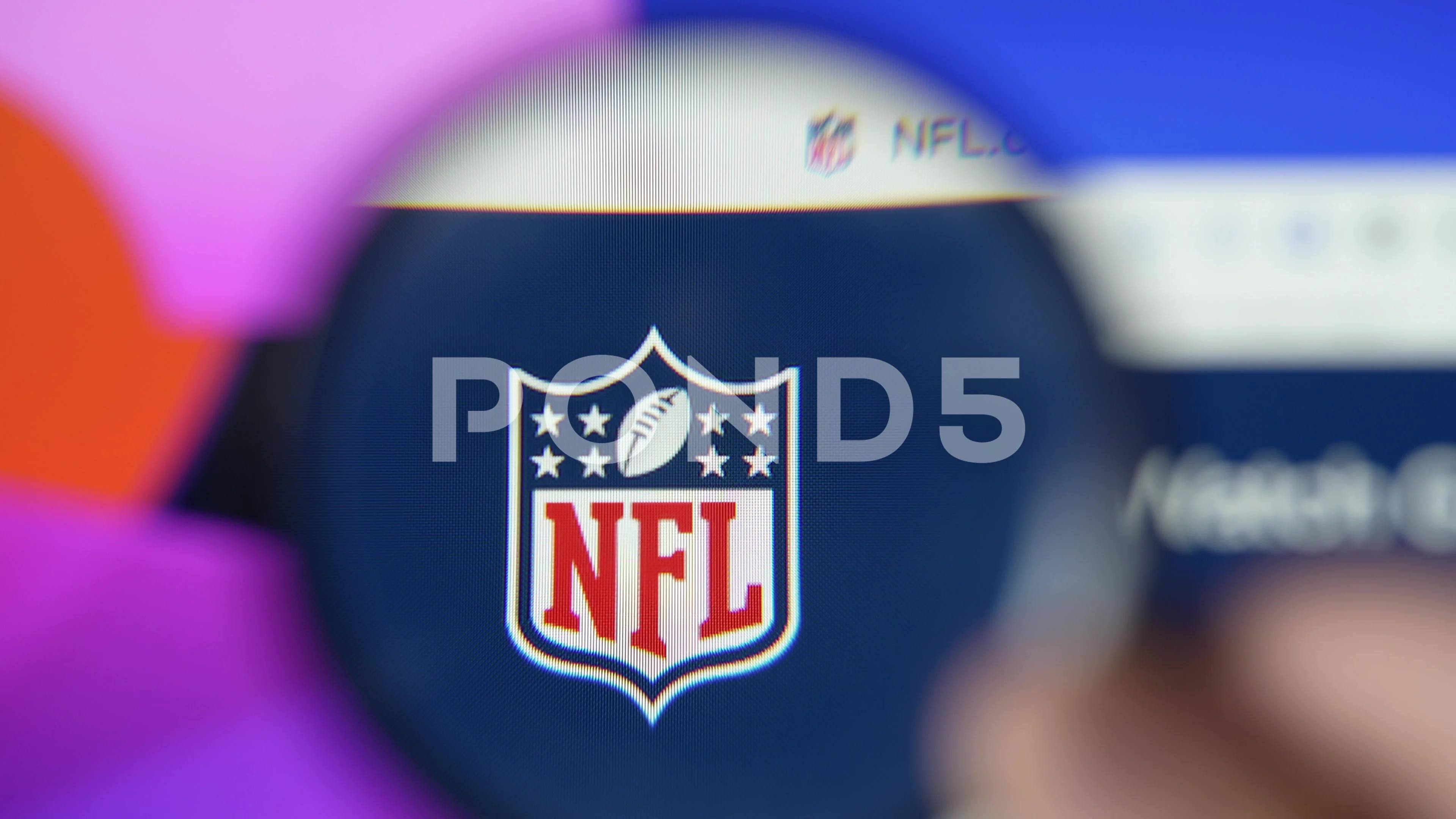 The National Football League – NFL. Silhouette of professional