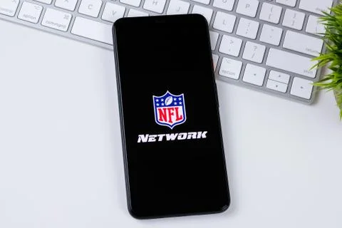 NFL Network app logo on a smartphone screen Stock Photos