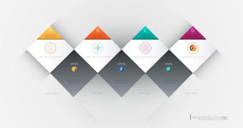 Nfographic element used for layout, process diagram Stock Illustration