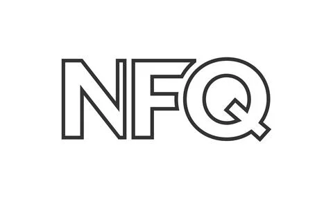 NFQ logo design template with strong and modern bold text. Initial based ve.. Stock Illustration