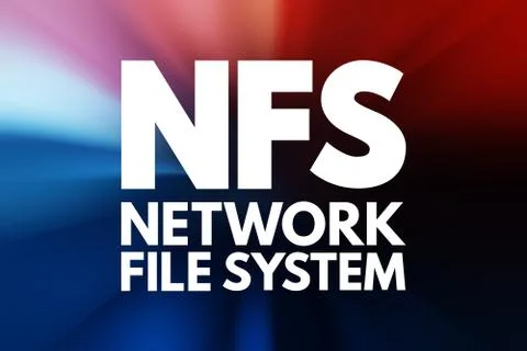 NFS - Network File System acronym, technology concept background Stock Illustration