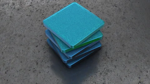 NFT Abstract Cubics Stock Footage 283883558