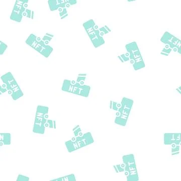 Nft and music glyph vector seamless pattern Stock Illustration