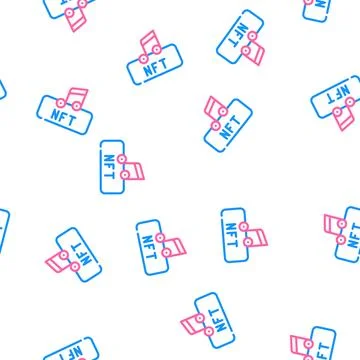 Nft and music vector seamless pattern 库存插图