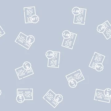 Nft and poetry line vector seamless pattern Stockillustratie