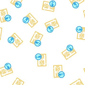 Nft and poetry vector seamless pattern 스톡 일러스트