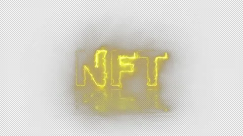 NFT Animated Text logo Smoke saber Видео 220488154
