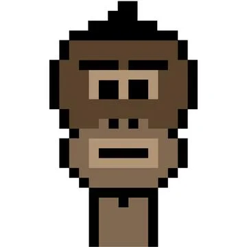 NFT art cryptopunk a monkey 스톡 일러스트