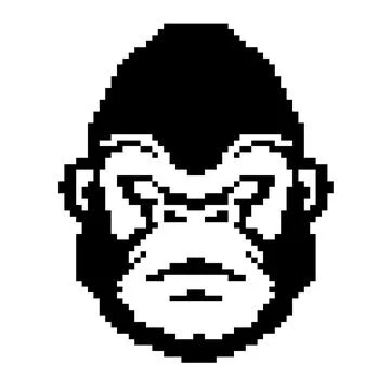 NFT art cryptopunk a monkey Ilustração Stock