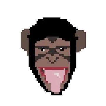 NFT art cryptopunk a monkey Ilustração Stock